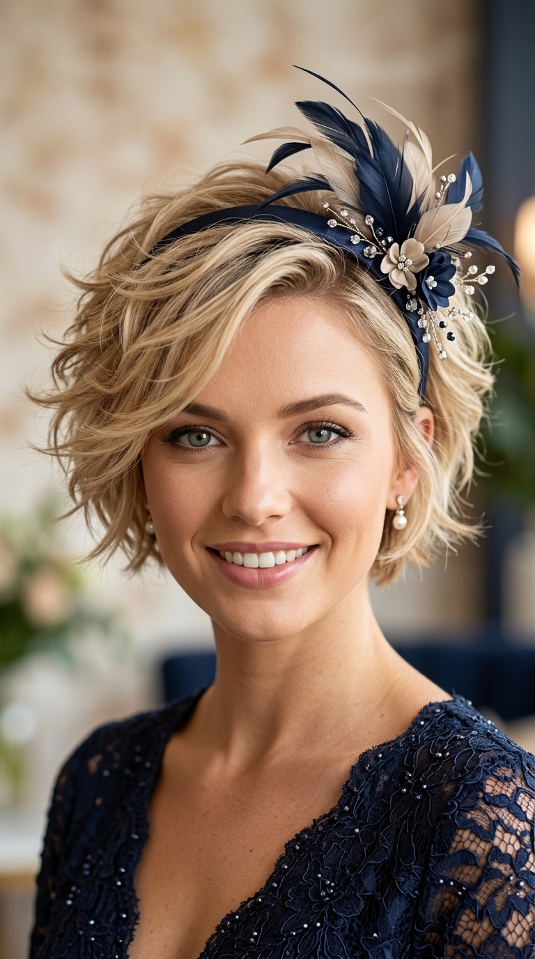 Feathered Layers with Headband Fascinator