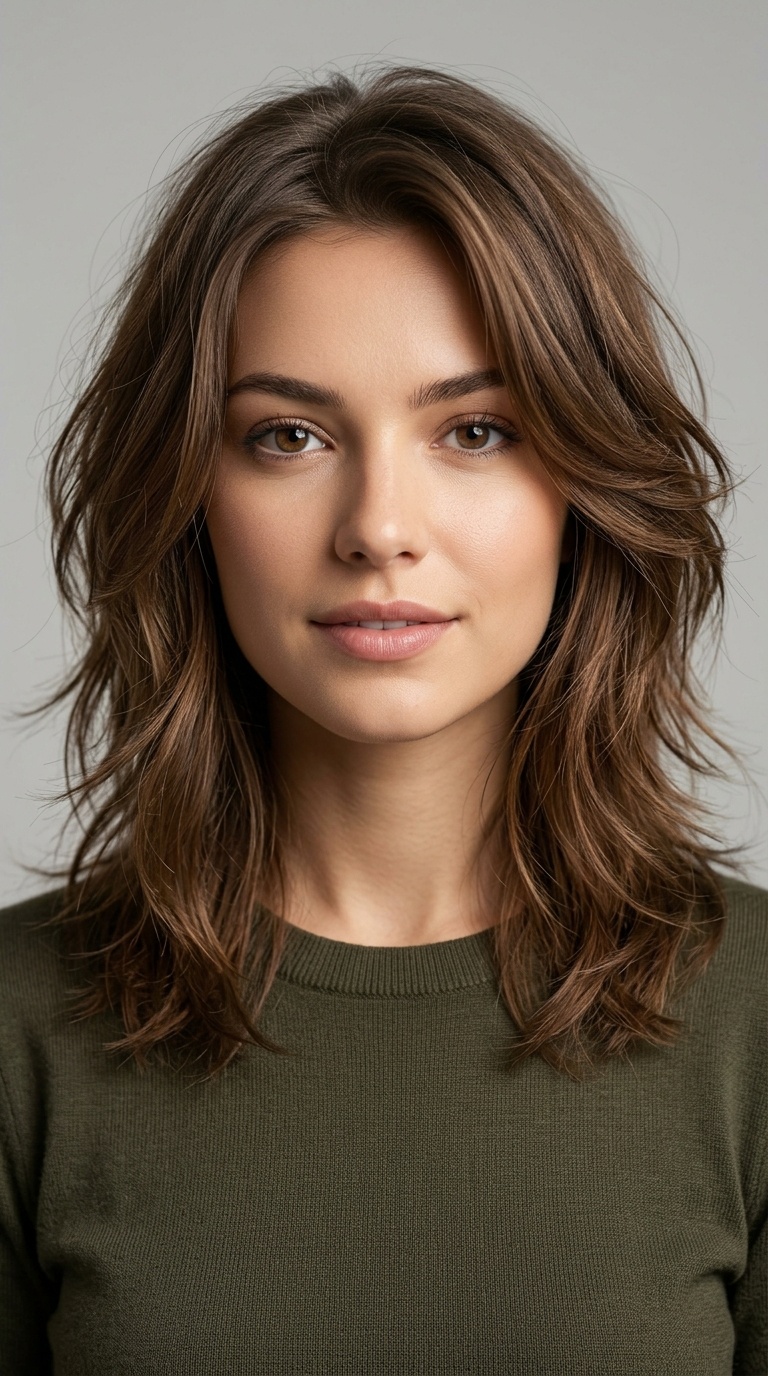 Feathered Mid-Length Cut