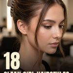 18 Clean Girl Hairstyles for School with Claw Clips and Buns