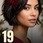19 Christmas Hairstyles for Short Hair with Velvet Bows