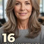 16 Long Hairstyles for Women Over 50 with Face Framing Layers