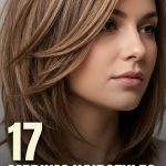 17 Medium Hairstyles for Round Faces with Angled Layers
