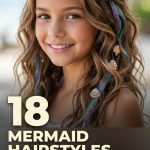 18 Mermaid Hairstyles for Kids with Loose Waves and Shells