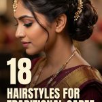 18 Hairstyles for Traditional Saree Looks from Braids to Buns