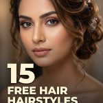 15 Free Hair Hairstyles for Lehenga with Soft Curls and Pins