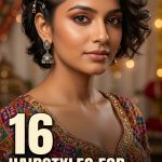 16 Hairstyles for Navratri Garba Short Hair withPinned Braids