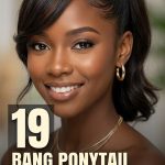 19 Bang Ponytail Hairstyles for Black Women with Side Fringe