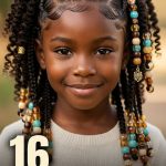 16 Ponytail Hairstyles for Black Kids with Swoops and Beads