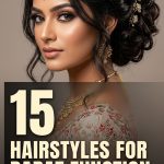 15 Hairstyles for Barat Function Nights and Heavy Dupattas