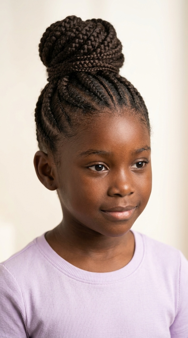 Feed-in Braids with a High Bun
