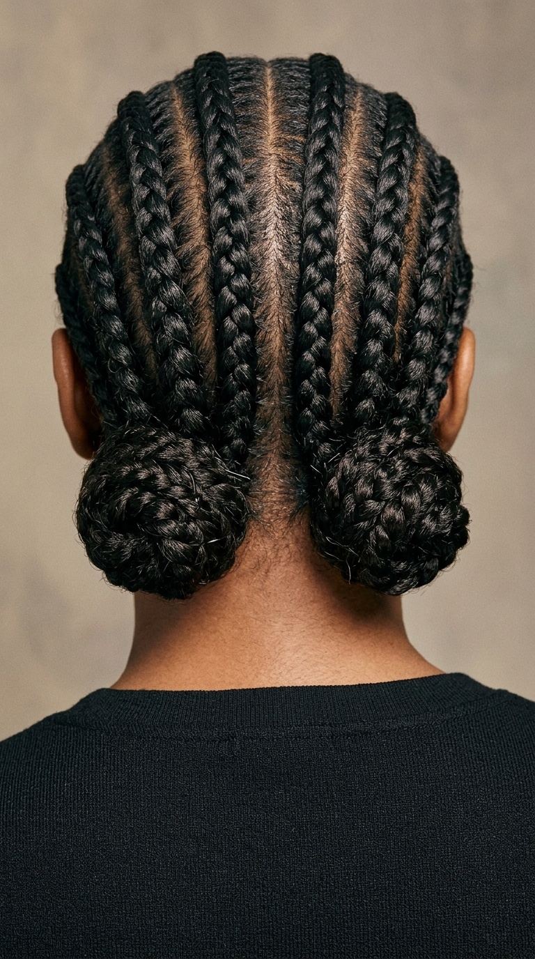 Feed-In Braids with Low Buns