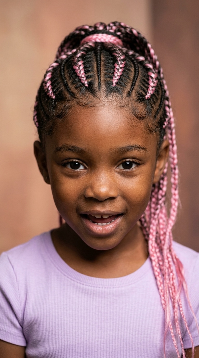 Feed-in Braids with Pink Extensions