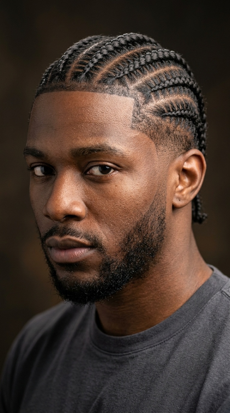 Feed-in Braids with Skin Taper