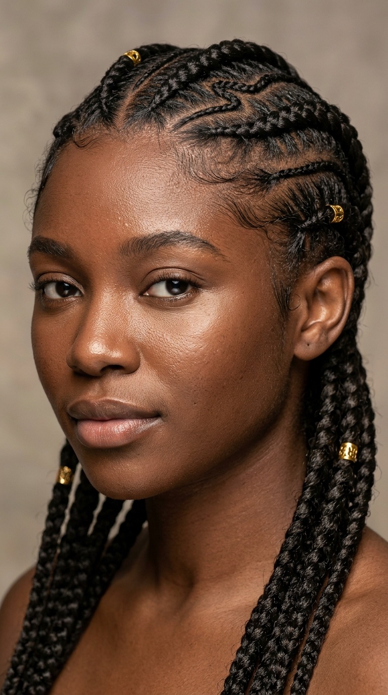 Feed-In Braids with Zig-Zag Part
