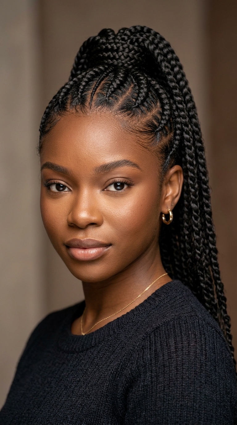 Feed-In High Ponytail