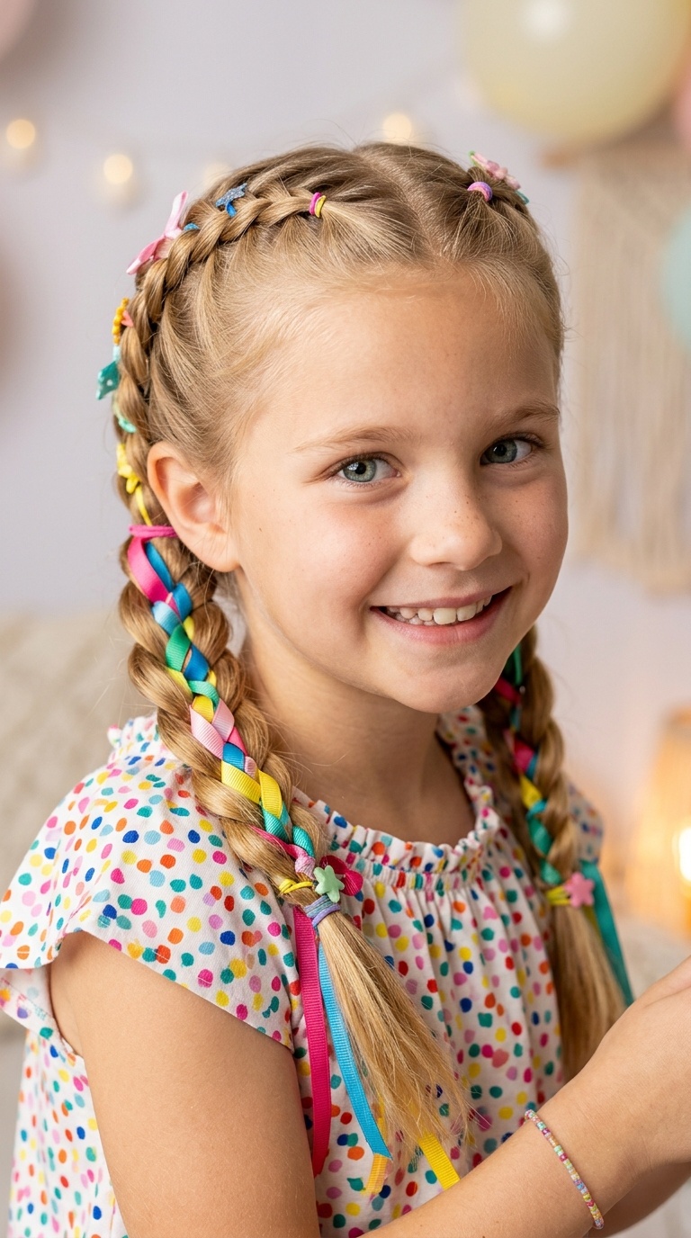 Festive Ribbon Braids