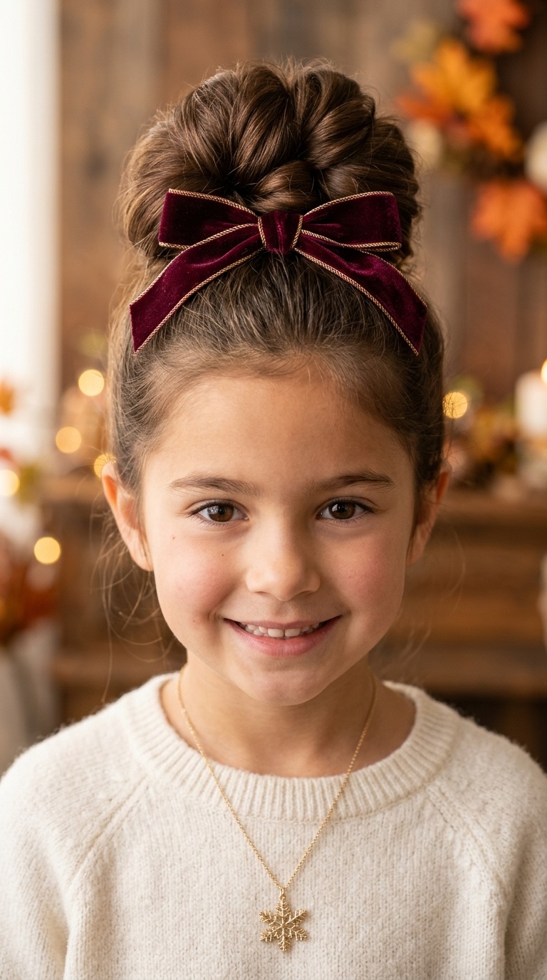 Festive Top Knot with Bow