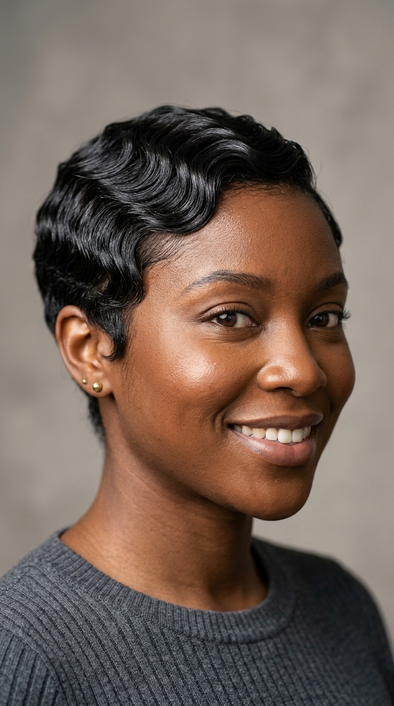 Finger Wave Pixie Hybrid