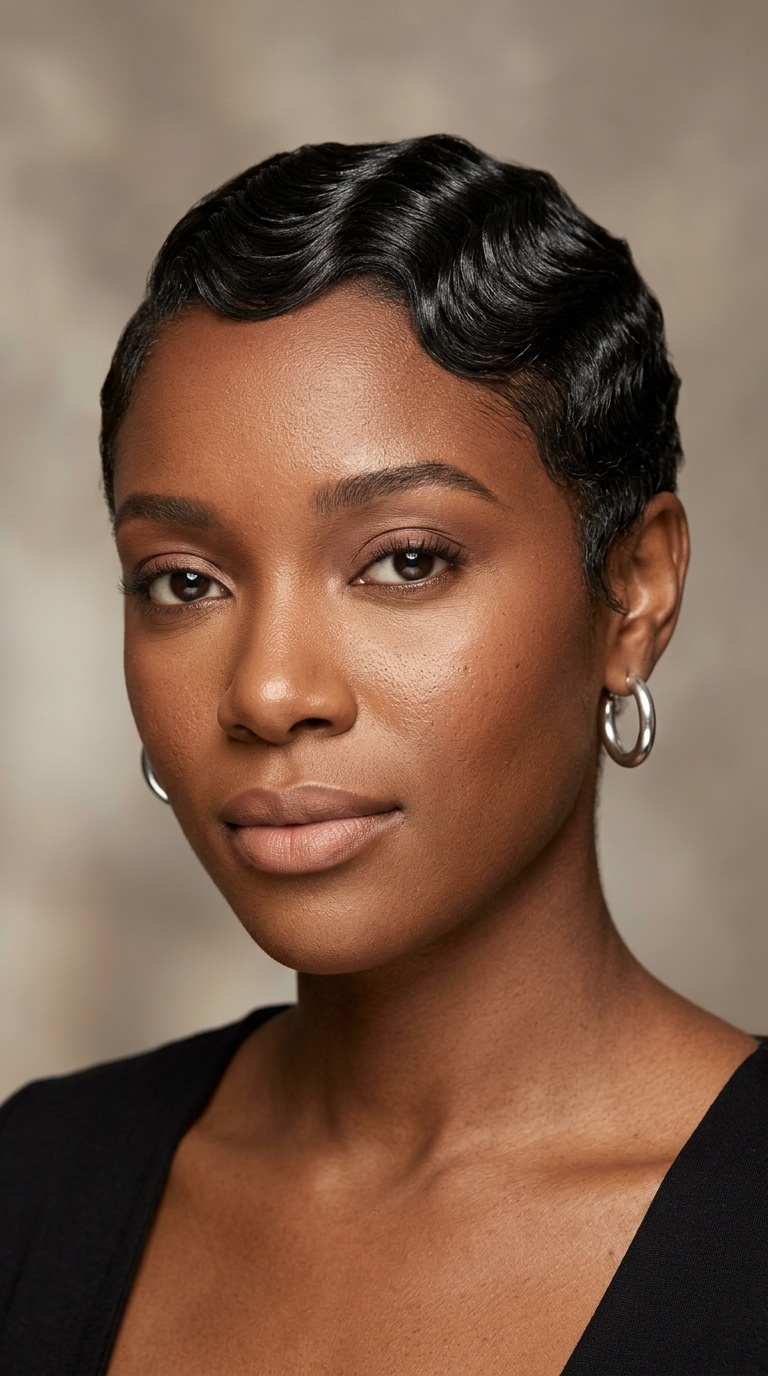 Finger Waves on Short Hair