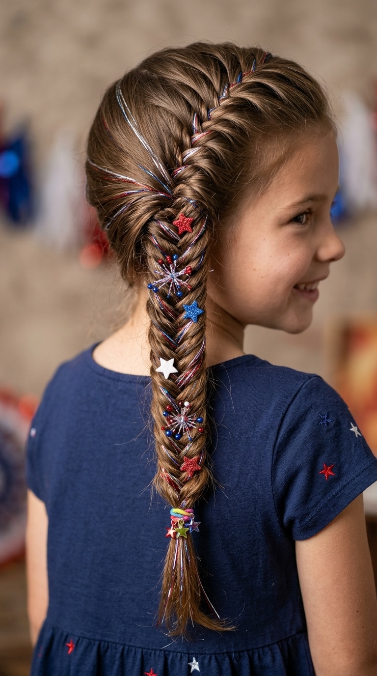Fireworks Fishtail Braid