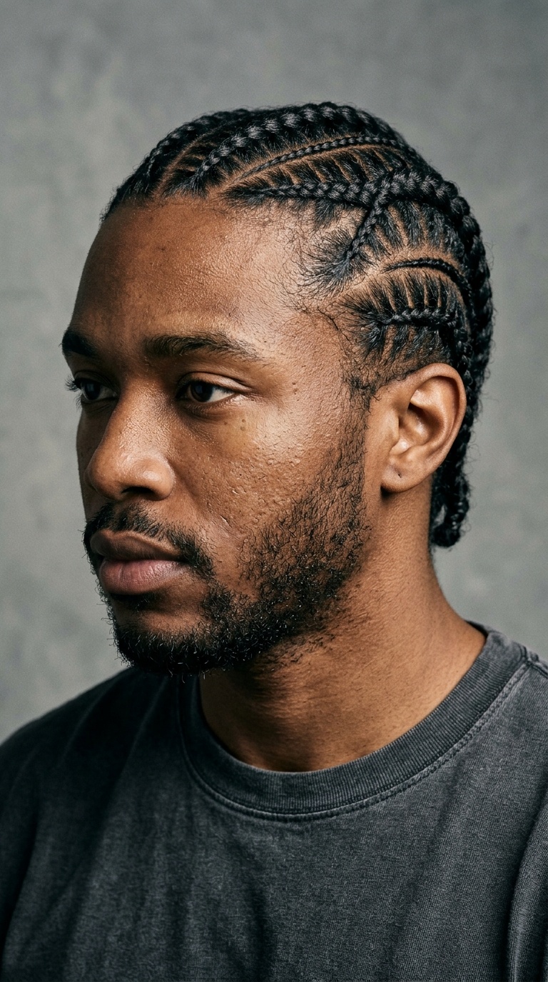 Fishbone Weave Cornrows