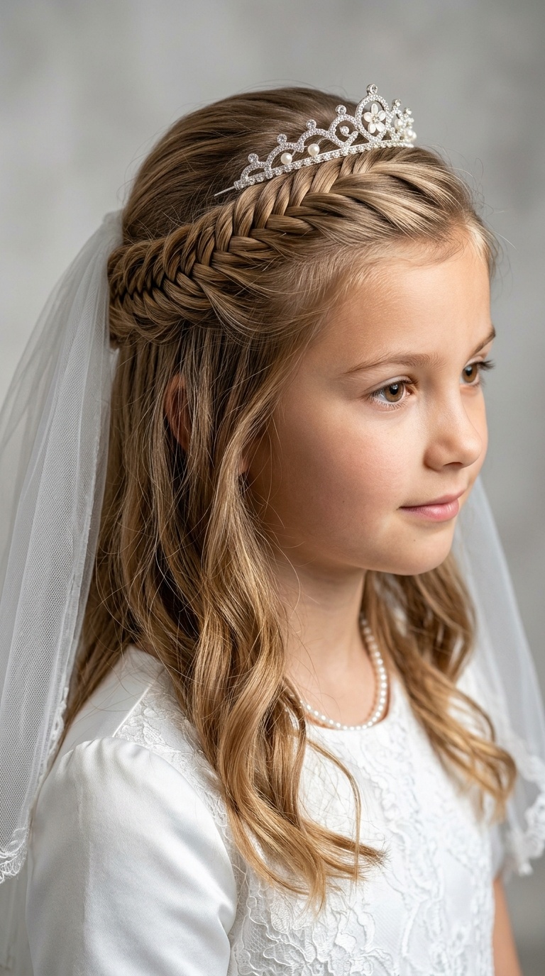 Fishtail Braid Half-Up Style