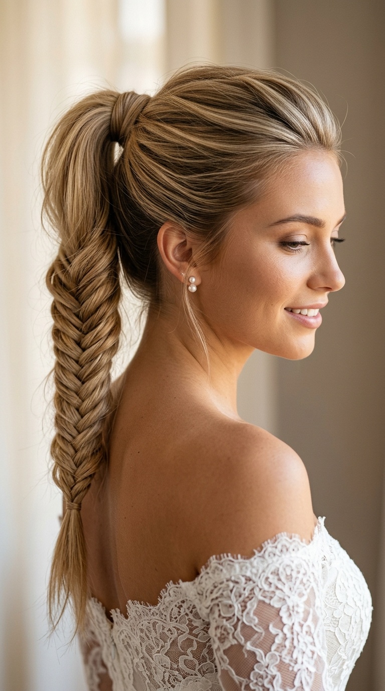 Fishtail Braid Hybrid Pony