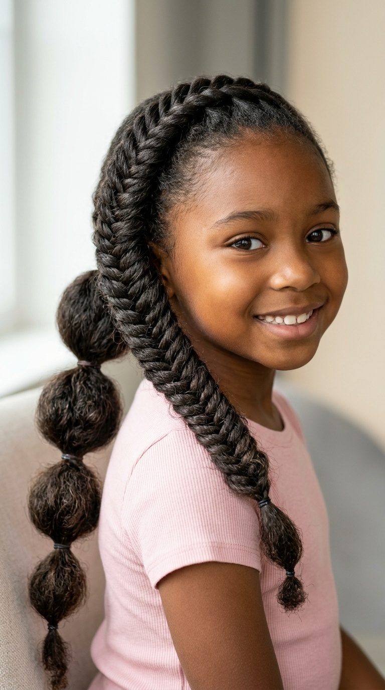 Fishtail Braid to Bubble Transition