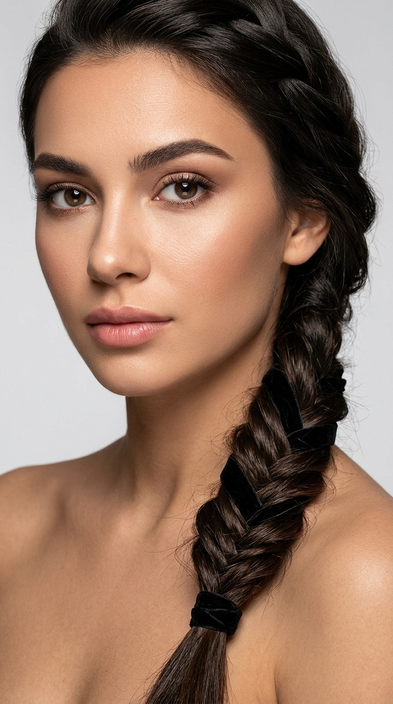 Fishtail Braid with a Velvet Base
