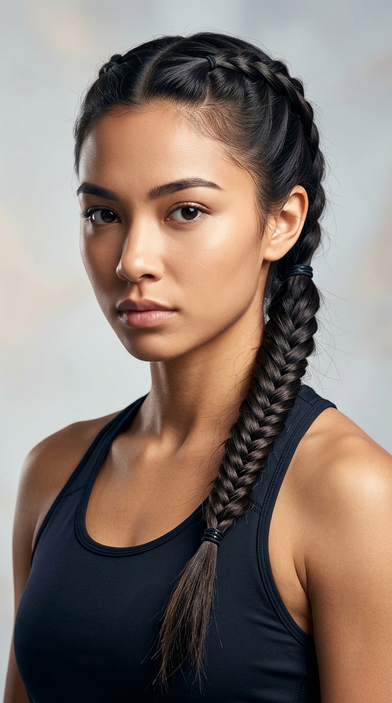 Fishtail Braid with Elastic Bands