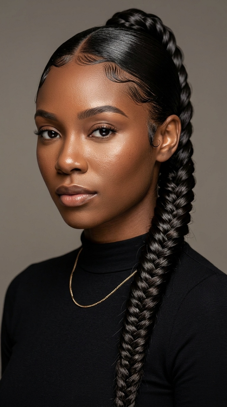 Fishtail Braid with Sleek Finish