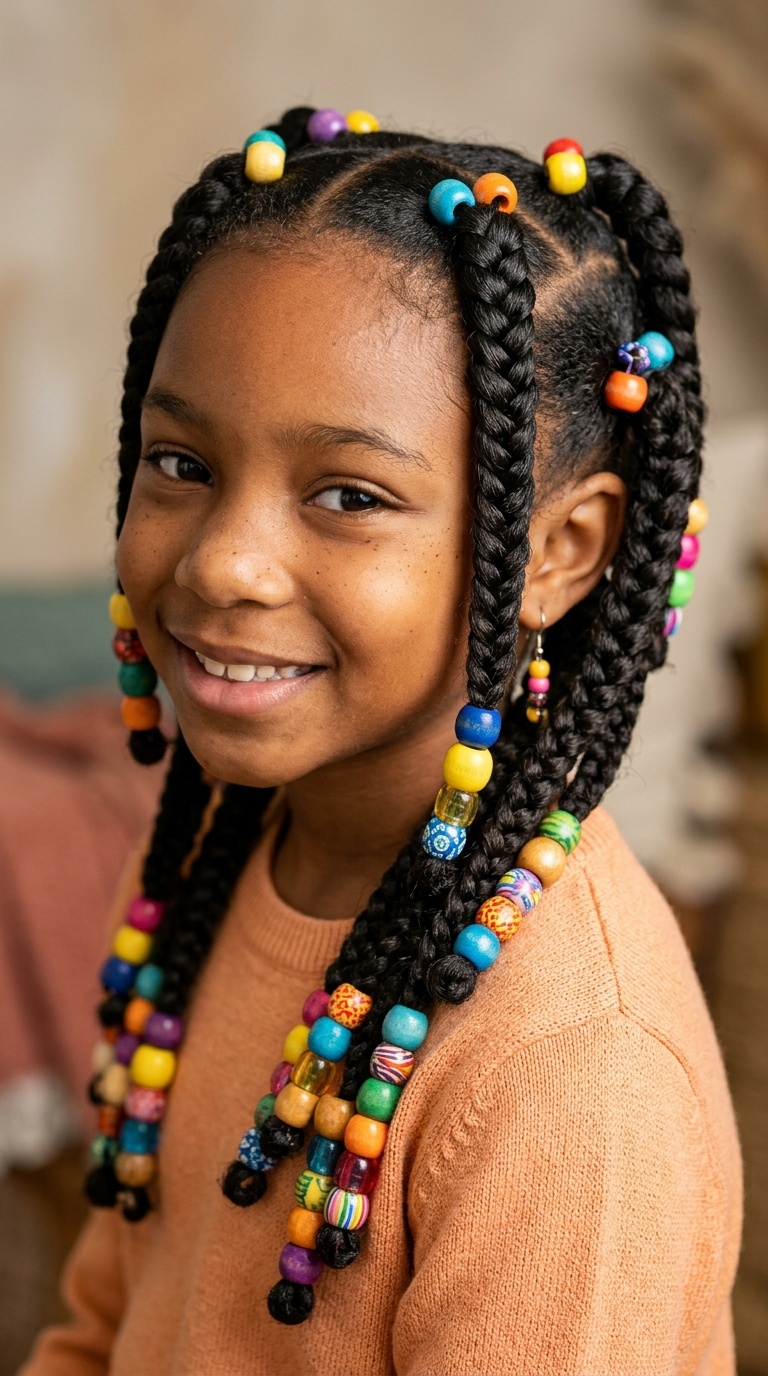 Fishtail Braids with Statement Beads