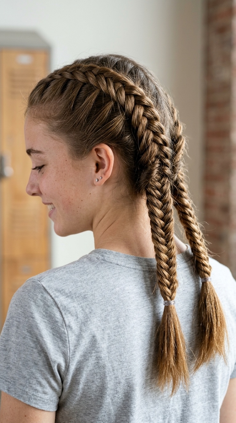 Fishtail Dutch Braids