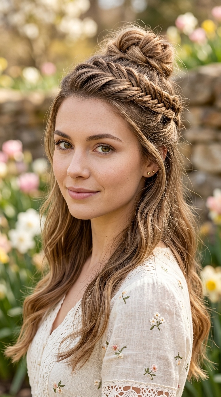 Fishtail Half-Up Style