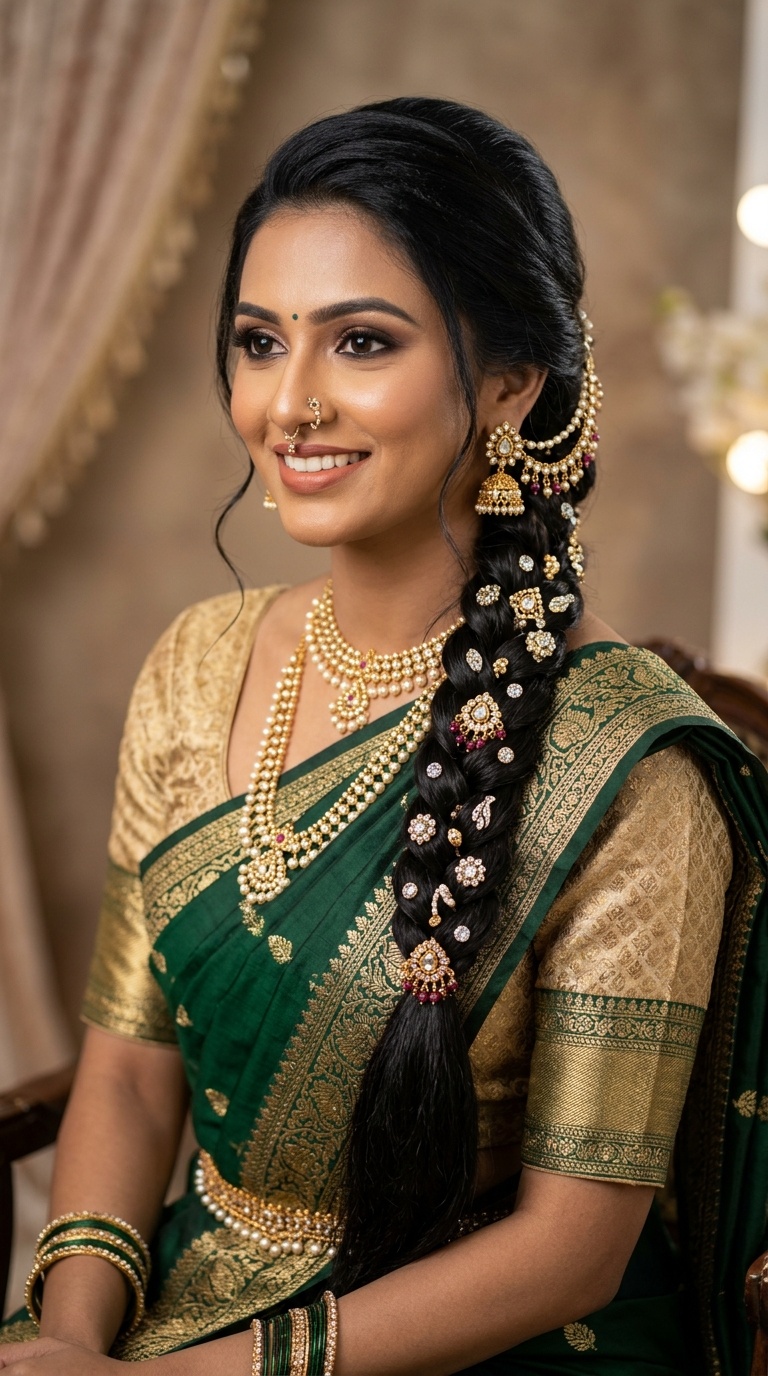 Five-Strand Braid with Jewel Inlays