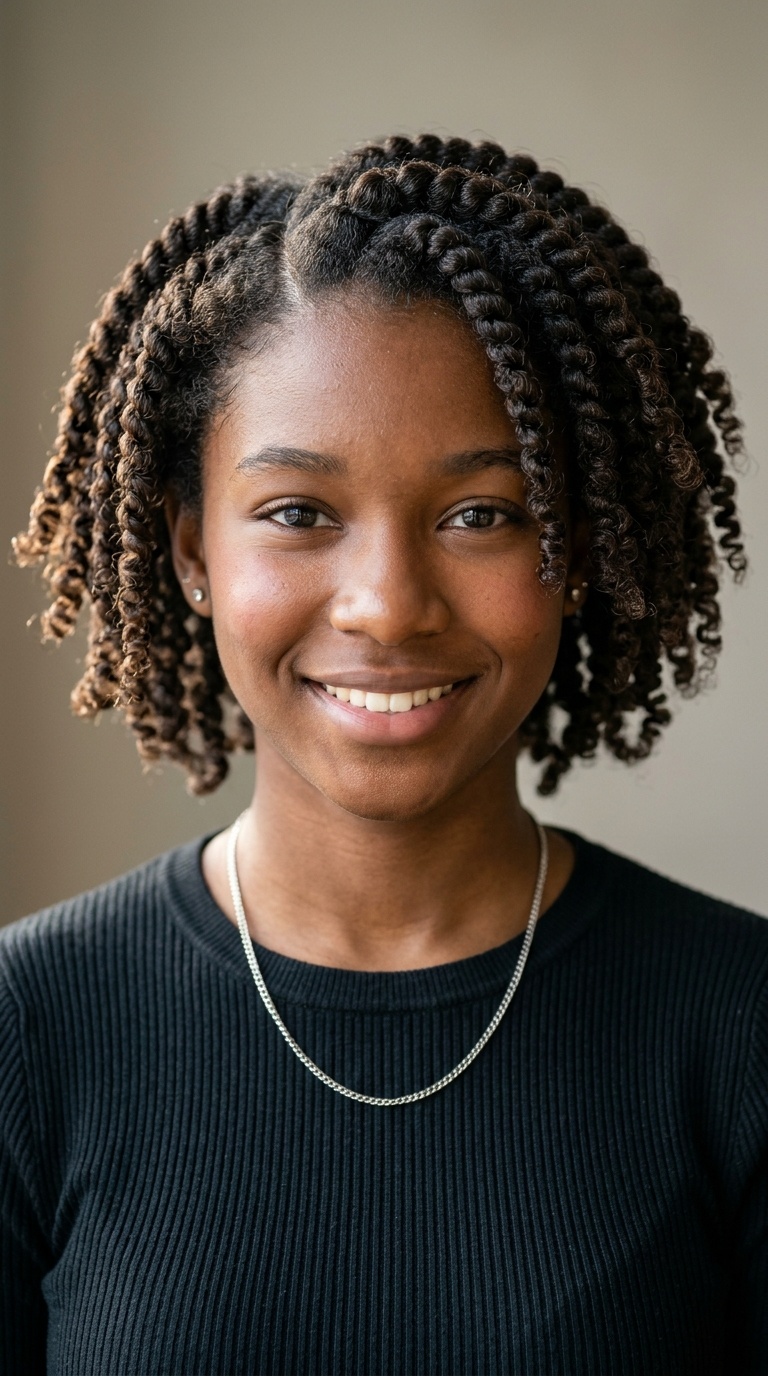 Flat Twist Out with Side Part