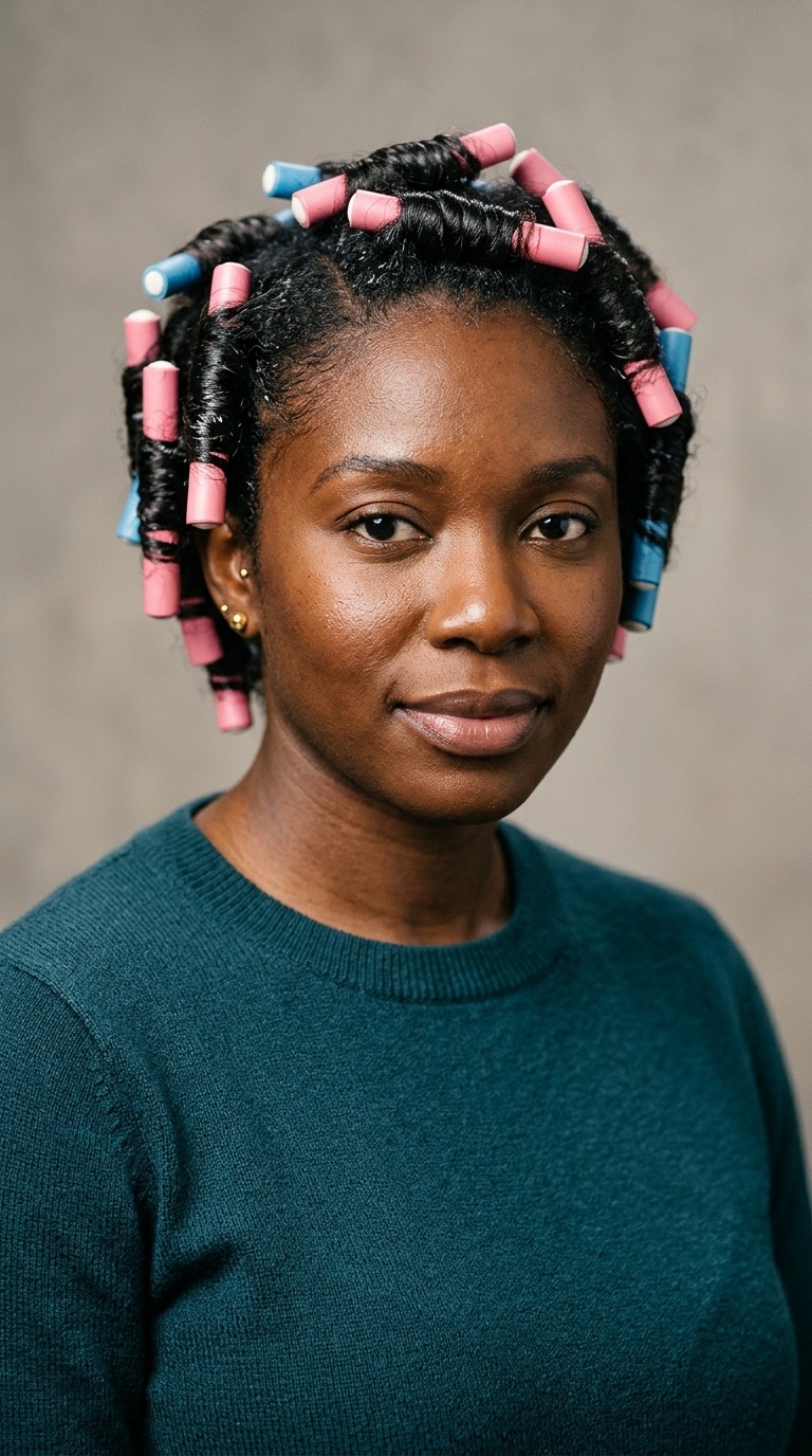 Flexi-Rod Set on Damp Hair