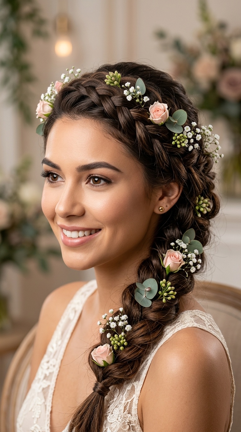 Floral-Accented Braids