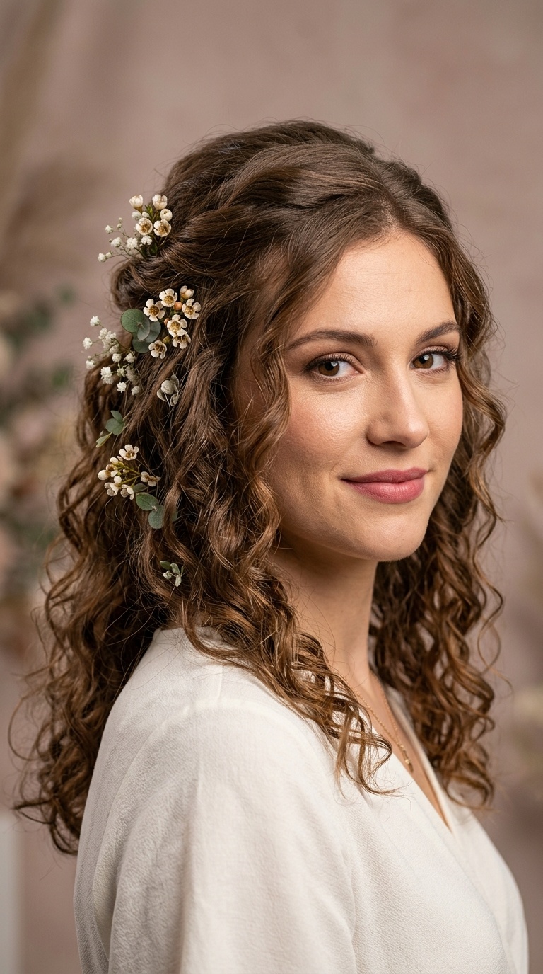Floral Accented Curls