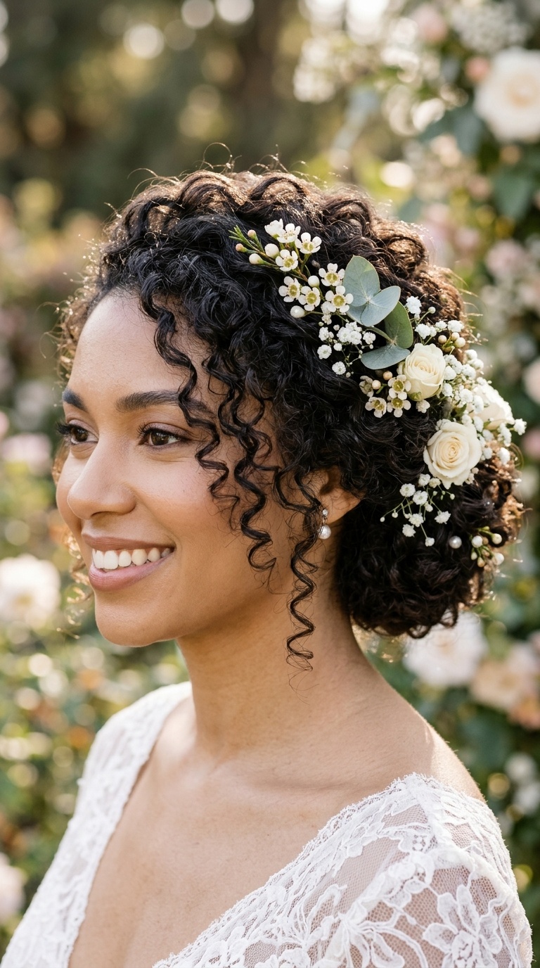 Floral-Adorned Garden Updo