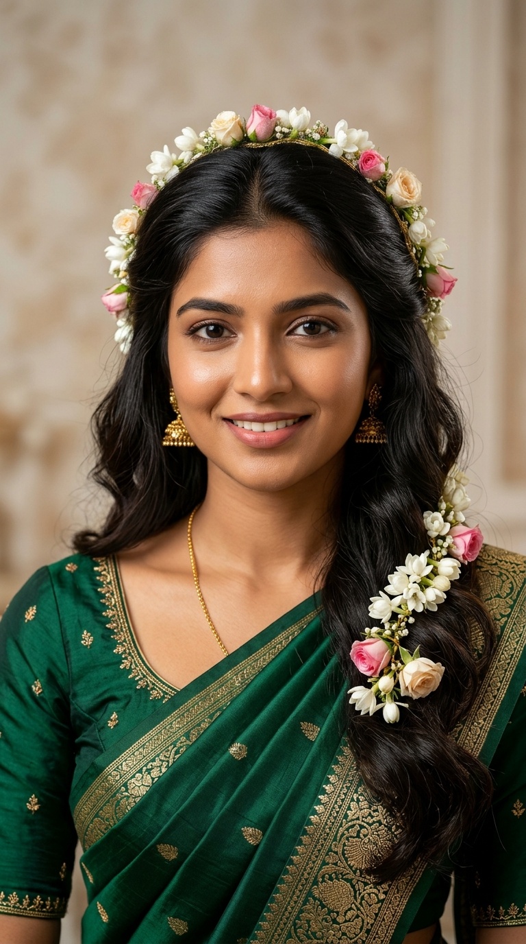 Floral Halo Open Hair