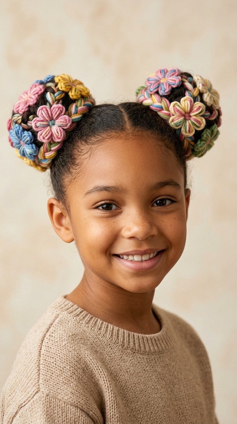 Flower Petal Yarn Buns