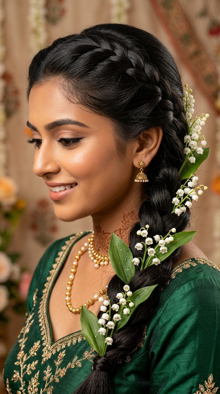 Four-Strand Braid with Lily of the Valley