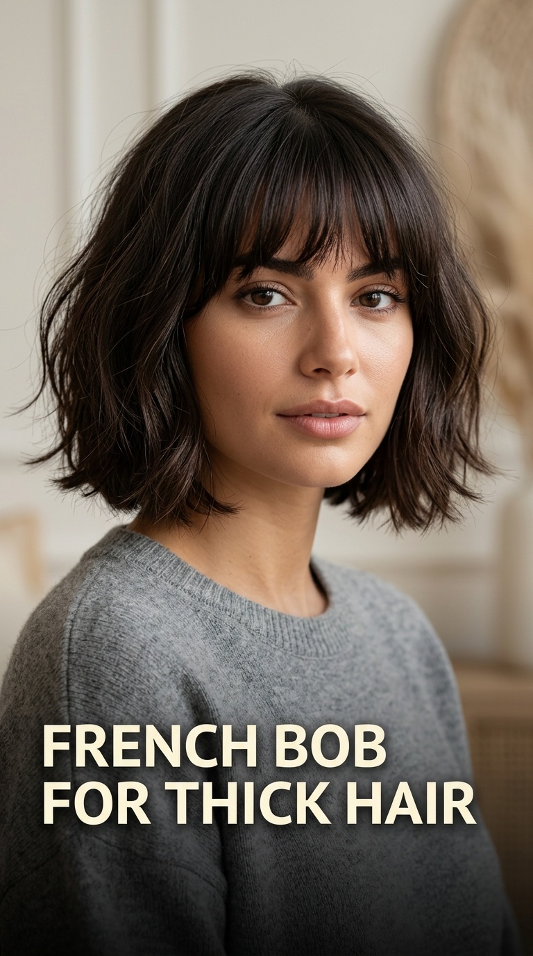 French Bob for Thick Hair