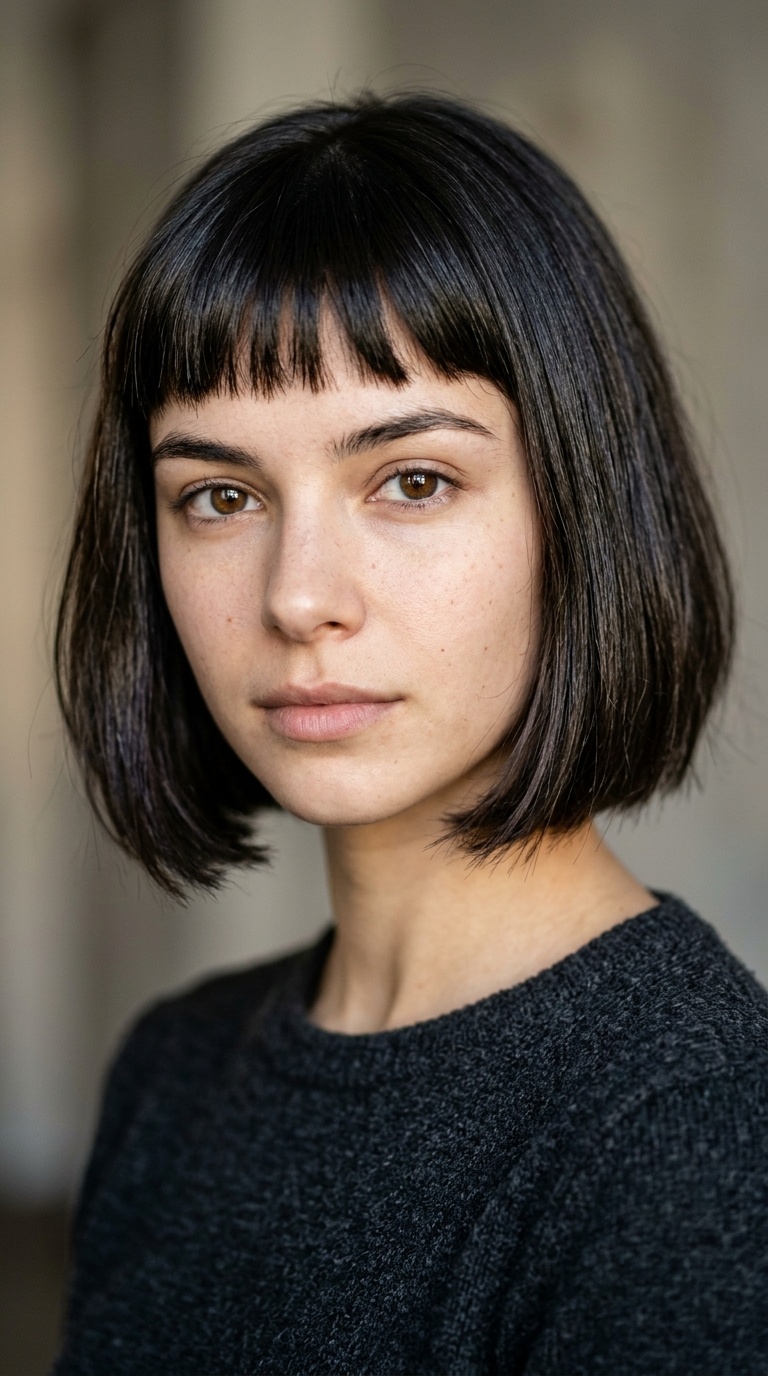 French Bob with Micro-Bangs