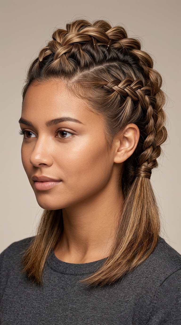 French Braid Faux Hawk