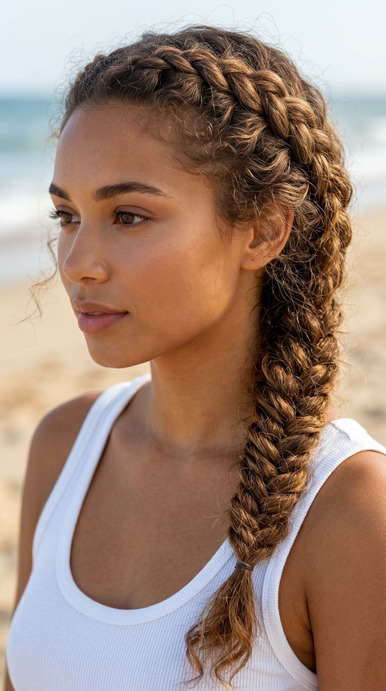 French Braid into a Fishtail