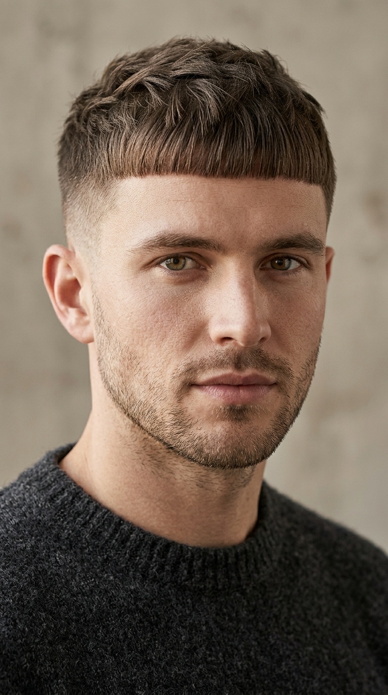 French Crop with Blunt Fringe