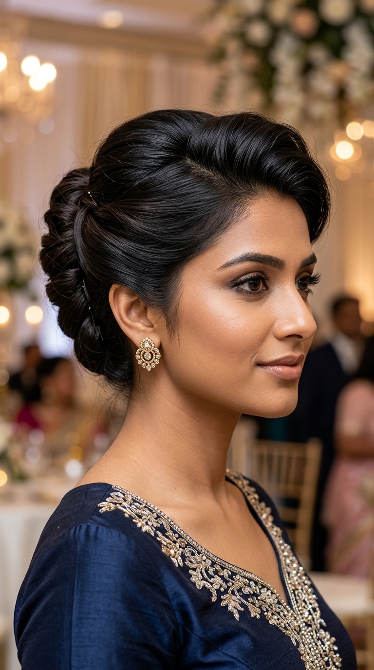 French Twist with a Modern Quiff