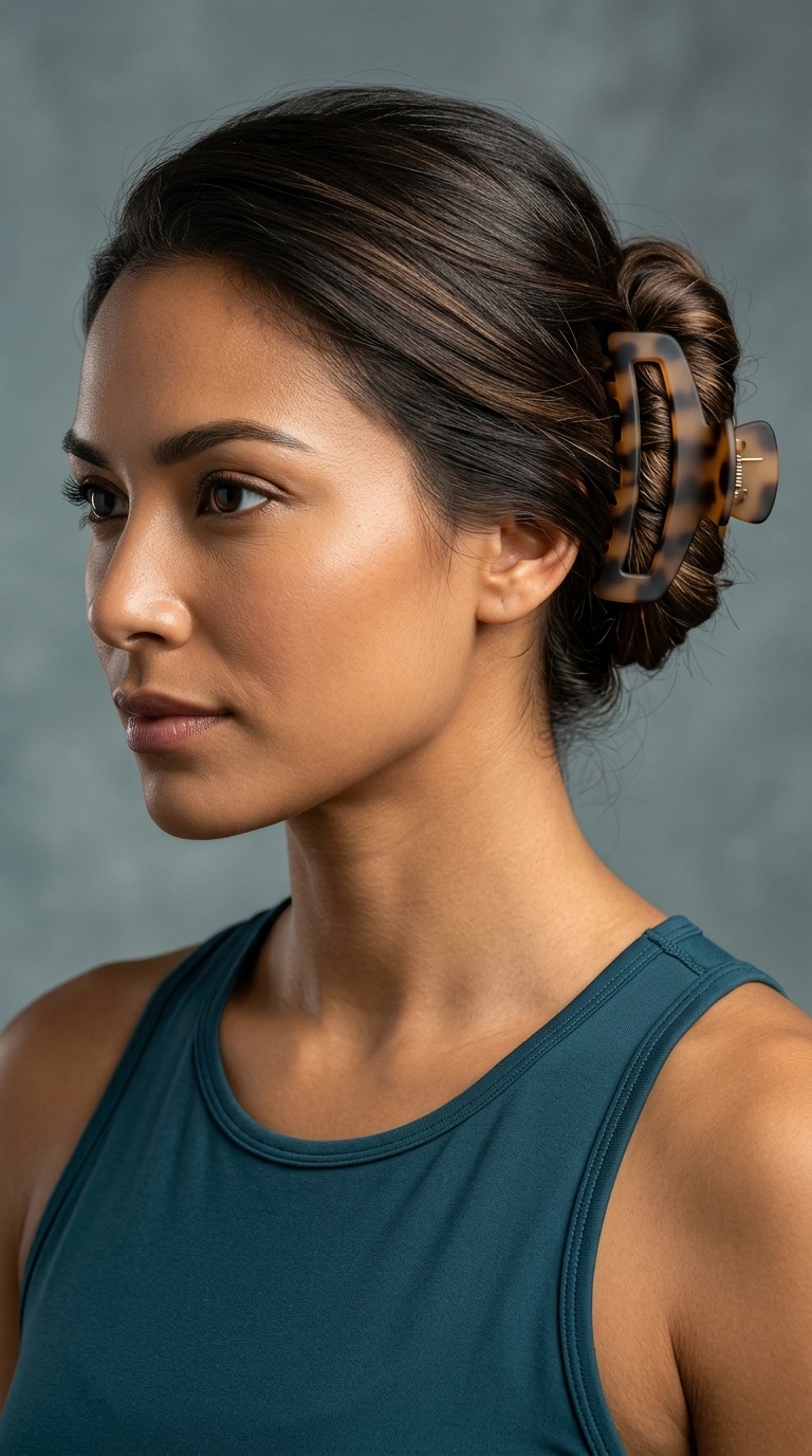 French Twist with a Secure Claw Clip